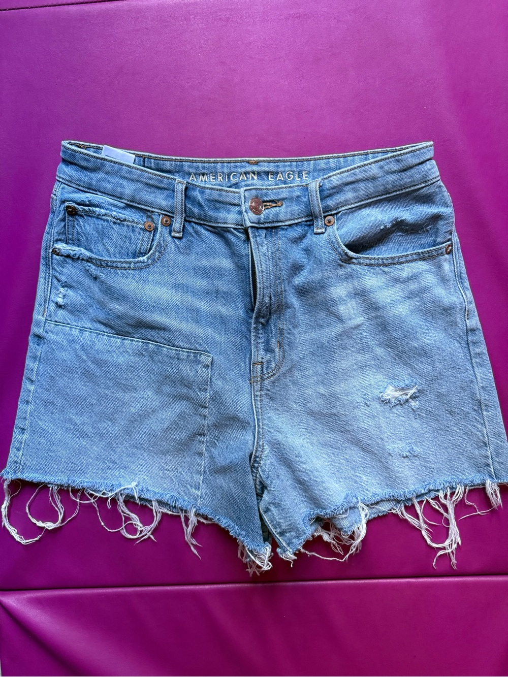 American Eagle Outfitters Light Wash Denim Cutoff Shorts